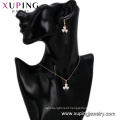 64545 Xuping China wholesale promotional snowflake shape gold jewelry set providing free sample